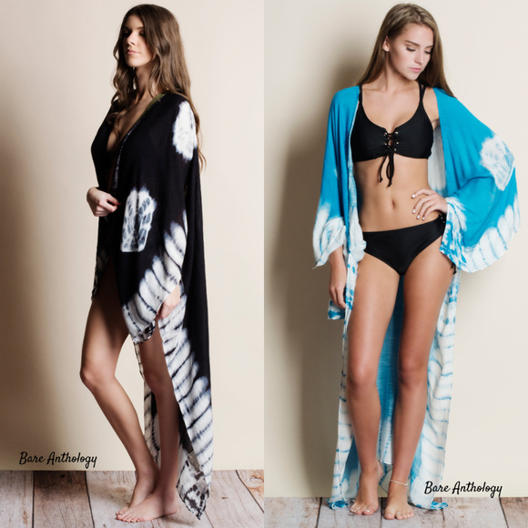 Bare Anthology Sweaters - Tie Dye Kimono Cardigan